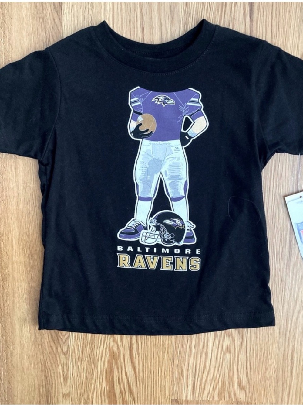 Baltimore Ravens NFL Kids Graphic T-Shirt Black Short Sleeve NWT